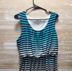 Cato L Black/White/Turquoise Dress